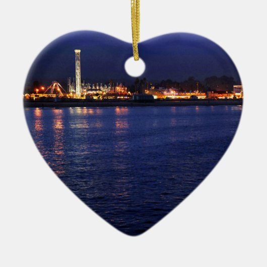 サンタクルスの遊歩道の夕べ セラミックオーナメント (正面)