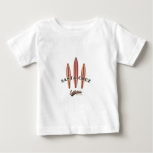 サンタクルスカリフォルニア3枚のサーフボード ベビーTシャツ