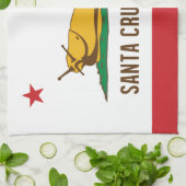 サンタクルス共和国のバナナのスラグ旗 キッチンタオル (折り畳み)