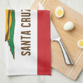 サンタクルス共和国のバナナのスラグ旗 キッチンタオル (四つ折り)