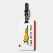 サンタクルス共和国のバナナのスラグ旗 ラゲッジタグ (正面縦)