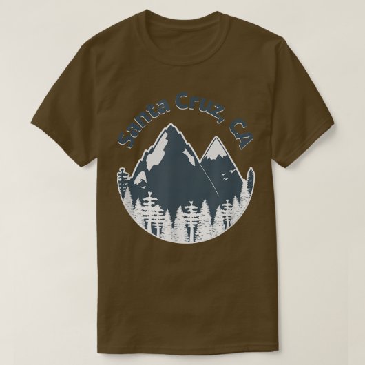サンタクルスCAマウンテンズハイキング登山キャンプ Tシャツ (デザイン正面)