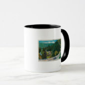 サンタクルーズからビッグツリーへ向かう道のり マグカップ (正面右)