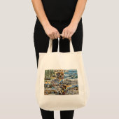 サンタクルーズのビンテージコラージュ - 海岸の思い出の芸術 トートバッグ (正面(商品))