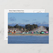 サンタクルーズはがき内の雪のキャップ ポストカード (正面/裏面)