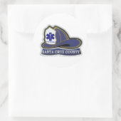 サンタクルーズカウンティ救急医療隊員ヘルメットシール ラウンドシール (バッグ)