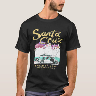 サンタクルーズカリフォルニアサーフヴァンヴィンテージサーフィン Tシャツ