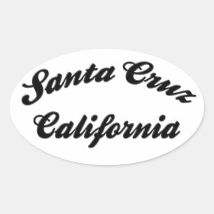 サンタクルーズカリフォルニアステッカー 楕円形シール