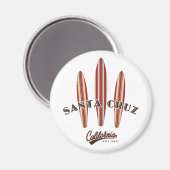 サンタクルーズカリフォルニアスリーサーフボード マグネット (正面/裏面)