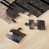 サンタクルーズカリフォルニアビーチ海シーサーフ ジグソーパズル (側面)