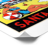 サンタクルーズカリフォルニアラゲージラベルヴィンテージ ポスター (角)