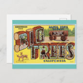 サンタクルーズカリフォルニアヴィンテージアートからの挨拶 ポストカード (正面/裏面)