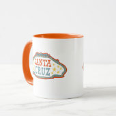 サンタクルーズカリフォルニアヴィンテージサインアート マグカップ (正面左)