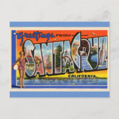 サンタクルーズカリフォルニアヴィンテージ旅行はがき ポストカード (正面)