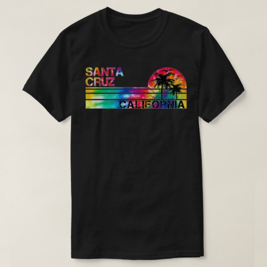 サンタクルーズカリフォルニア絞り染めインスパイアヴィンテージStr Tシャツ (デザイン正面)