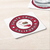 サンタクルーズカリフォルニア スクエアペーパーコースター (アングル)