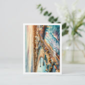 サンタクルーズカリフォルニアUSA有名なプレイスウォーターカラー ポストカード (スタンド正面)