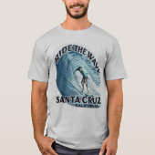 サンタクルーズサーファーと観光客 Tシャツ (正面)