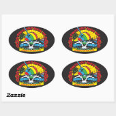 サンタクルーズシェーブアイスロゴ 楕円形シール (シート)