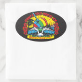 サンタクルーズシェーブアイスロゴ 楕円形シール (バッグ)