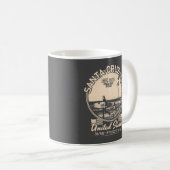 サンタクルーズシティ – カリフォルニア – サーフィンヴィンテージ コーヒーマグカップ (正面右)