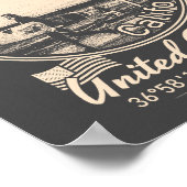 サンタクルーズシティ – カリフォルニア – サーフィンヴィンテージ ポスター (角)