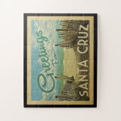 サンタクルーズビーチヴィンテージトラベル ジグソーパズル (縦)