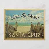 サンタクルーズビーチヴィンテージ日付の保存 案内ポストカード (正面)