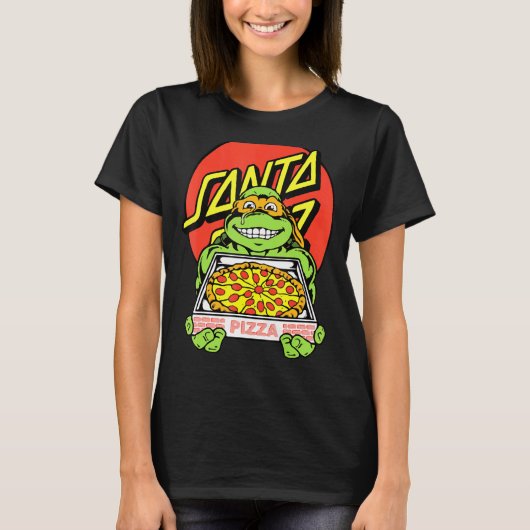サンタクルーズメンズ忍者ピザ Tシャツ (正面)