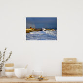 サンタクルーズライトハウスレインボーII -プリント ポスター (キッチン)