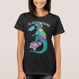 サンタクルーズレトロヴィンテージおもしろい恐竜スケートボード Tシャツ