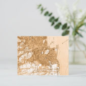 サンタクルーズヴィンテージ地図はがき ポストカード (スタンド正面)