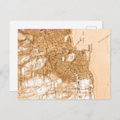 サンタクルーズヴィンテージ地図はがき ポストカード (正面/裏面)