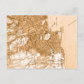 サンタクルーズヴィンテージ地図はがき ポストカード (正面)