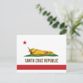 サンタクルーズ共和国バナナスラグ国旗 ポストカード (スタンド正面)