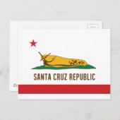 サンタクルーズ共和国バナナスラグ国旗 ポストカード (正面/裏面)