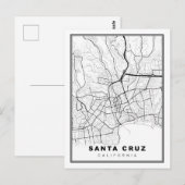 サンタクルーズ地図 ポストカード (正面/裏面)