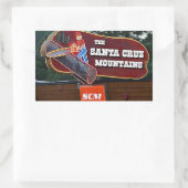 サンタクルーズ山脈サインシール 長方形シール (バッグ)