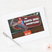 サンタクルーズ山脈サインシール 長方形シール (封筒)