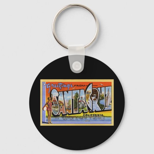 サンタクルーズ・カリフォルニアからのご挨拶 キーホルダー (正面)