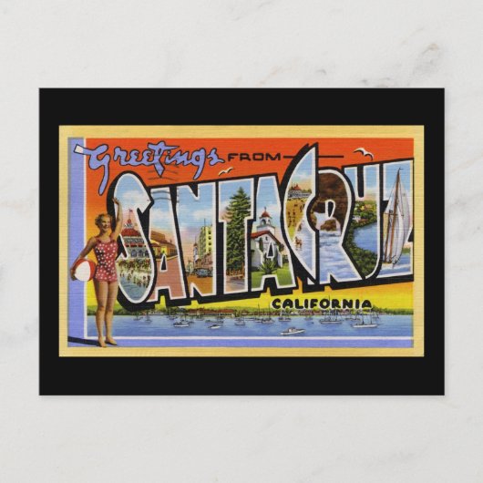 サンタクルーズ・カリフォルニアからのご挨拶 ポストカード (正面)