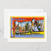 サンタクルーズ・カリフォルニアからの挨拶 ポストカード (正面/裏面)