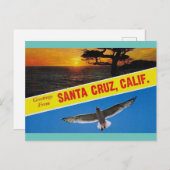 サンタクルーズ・カリフォルニアトラベルからの挨拶 ポストカード (正面/裏面)
