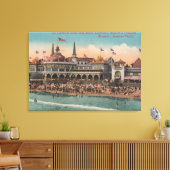 サンタクルーズ,カリフォルニア州 – カジノとサンタクルーズビーチ キャンバスプリント (インサイチュ (リビング))