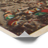 サンタクルーズ，カリフォルニア州 – ビーチシーン満員 ポスター (角)