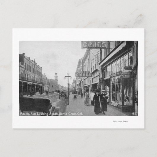 サンタクルーズ (カリフォルニア州) - 太平洋通りを見る ポストカード (正面)