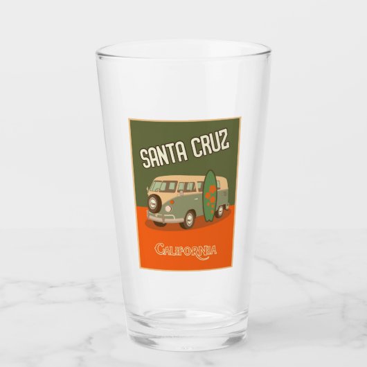 サンタクルーズ，カリフォルニア州 – Pint Glass タンブラーグラス (正面)