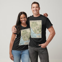 サンタクルーズ カリフォルニア トレイル マップ レッドウッド & コースト Tシャツ