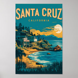 サンタクルーズ カリフォルニア 旅行 ポスター