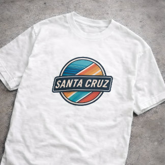 サンタクルーズ レトロ ヴィンテージ サークル ビーチ カリフォルニア Tシャツ